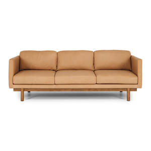 3 Seater Sofas: Strada 3 seater - Tan Leather