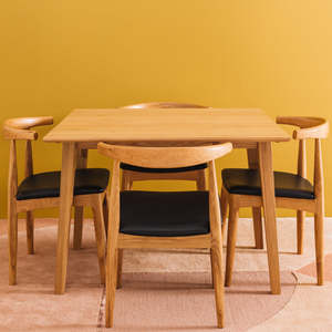 Extension Dining Tables: Nordik Square Drop Leaf Set (5pce)