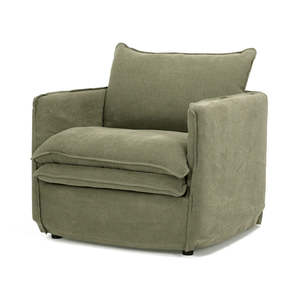 Hamilton Slipcover Armchair - Khaki Green