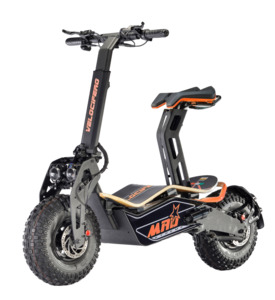 Electric Scooter: Velocifero Mad Electric scooter with seat - Kiwi Hoverboard & Scooter