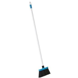 Patio Broom - Blue, Long Bristles - Kiwi Hygiene Supplies