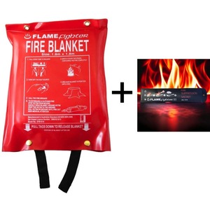 Large Fire Blanket & Fire Suppression Sachet Combo - Kiwi Hygiene Supplies