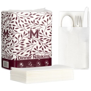 Airlaid 1 Ply Dinner Napkins Pocket Fold 420mmx400mm - Box of 500 - Kiwi Hygiene Supplies