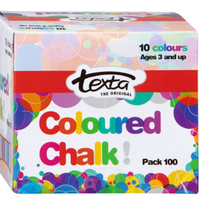 Products: TEXTA Chalk Colours (100 Pack) - Kiwi Hygiene Supplies
