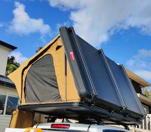 KIWIKINGS Aluminum Triangle K5-A1.3L hard shell ROOF TOP TENT Gas spring roof tent