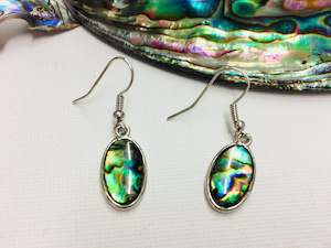 Paua Shell Small Earrings Oval