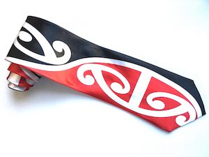 New Zealand Koru Tie Red-Black