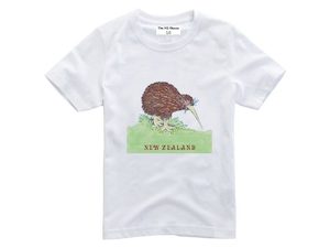 Cotton NZ Kiwi Kids T-shirt White
