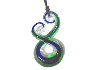 Handmade glass pendant comes with box