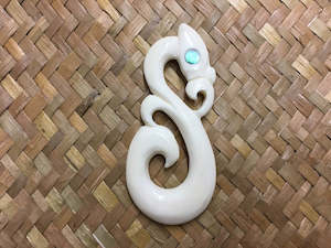 X-Large Bone Carving Manaia