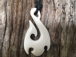 Bone Carving Fish Hook #75006