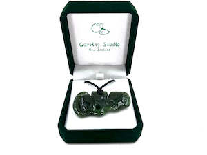 Large Greenstone Hei Tiki 55mm Carving Studio