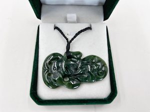 Greenstone: Large Greenstone Hei Tiki 55mm Carving Studio NZ