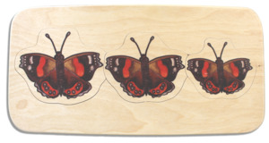 Three Red Admiral Butterflies puzzle