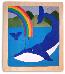 Colourful Fun: Whales at Sea puzzle