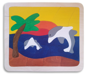 Colourful Fun: Dolphins puzzle