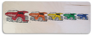 Wheels Wings: Five Quarry Trucks puzzle