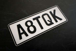Replica Number Plates: Decorative NZ Style Motorcycle Number Plate