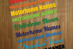 Stickers: Personalized Motorhome Name Sticker