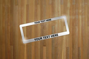 Create your own custom chrome motorcycle number plate surrounds