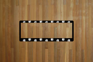 Number Plate Surrounds: Paw Print number plate surrounds
