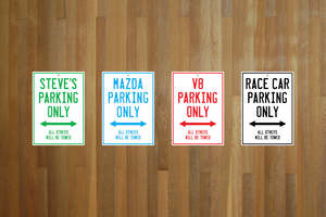 A4 Custom Parking Only Sign