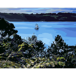 NZ Landscapes: Ship at Cooks Beach