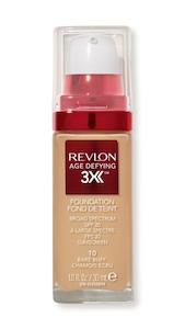 Products: REVLON Age Defying 3X Foundation Bare Buff 10