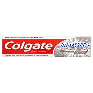 Products: Colgate MaxWhite Crystal Mint Toothpaste 100g