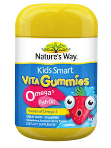 Brain Eye Support: Nature's Way Kids Smart Vita Gummies Omega Fish 60s