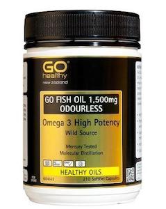 Eye Health: GO Healthy GO Fish Oil 1500mg ODOURLESS Capsules 210