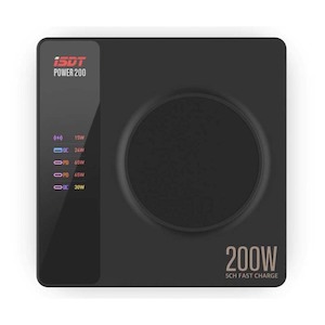 Products: ISDT Power 200W USB Desktop Charger 4 USB+1 Wireless - KiwiQuads