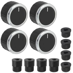Ilve Parts: Knob Kit Oven Stove Cooktop Universal Black Silver x 4