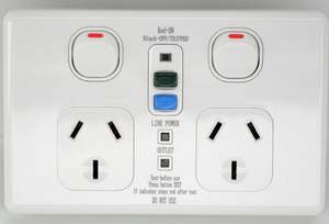 RCD Switched Socket Tanzini Double