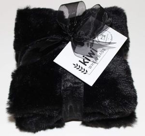 Wheat Bag with Washable Cover - Black Furry