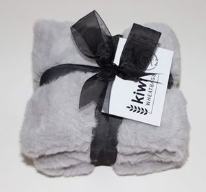 Waterproof & Washable Kiwi Wheatbags: Wheat Bag with Washable Cover - Silver Furry