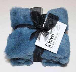 Waterproof & Washable Kiwi Wheatbags: Wheat Bag with Washable Cover - Steel Blue Furry