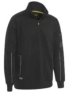 Fleecewear: Bisley Work Fleece 1/4 Zip Pullover - Sherpa Lining