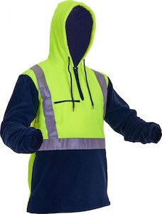 Fleecewear: Caution Hi-Vis Day/Night Polar Fleece 1/2 Zip Hoodie