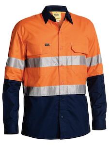 Shirts: Bisley Hi vis Day/Night Airflow Ripstop Shirt