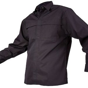 Shirts: Bison Workzone Plain Long-Sleeve Shirt