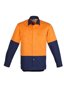 Shirts: Syzmik Mens Industrial Long Sleeve Shirt