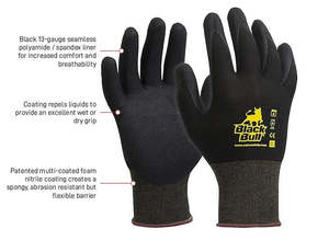 Gloves: Esko Black Bull Nitrile Glove