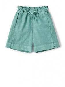Size 4: AQUA GREEN CANVAS BERMUDA SHORTS
