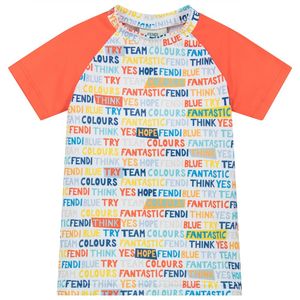 T Shirts: 'FANTASIC FENDI' MULTICOLOR PRINT TSHIRT