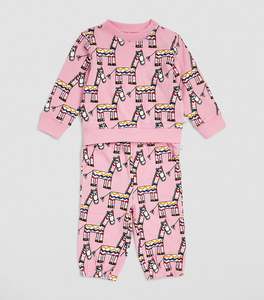 Baby Zebra Print Fleece Tracksuit Set