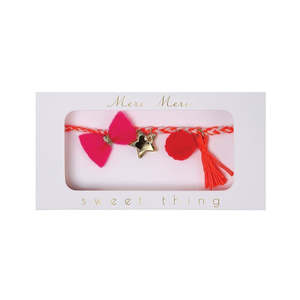 Meri Meri: Pink Plaited Bracelet