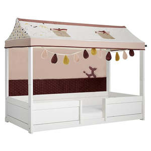 Bedroom: 4 IN 1 BED FOR CANOPY / STANDARD SLATS-WHITE