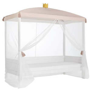 Bedroom: FOUR-POSTER BED/STANDARD SLATS WHITE