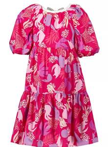 DRESS S/S CARMINE RED